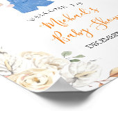 Poster Baby shower Citrouille de d'accueil (Coin)