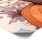 Poster baby shower citrouille de l'automne (Coin)