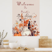 Poster baby shower citrouille de l'automne (Cuisine)