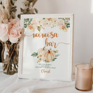 Poster Baby shower citrouille Momosa Bar