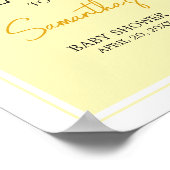 Poster Baby shower Citrus Lemon Bienvenue (Coin)