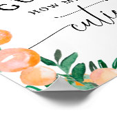 Poster Baby Shower Citrus Orange Devinez Combien de Bébés (Coin)