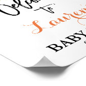 Poster Baby shower Citrus Oranges signe de bienvenue (Coin)