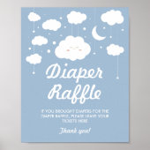 Poster Baby shower Cloud bleu Refroidisseur Jeu (Devant)