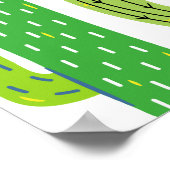 Poster Baby shower coloré mexicain Fiesta Cactus (Coin)