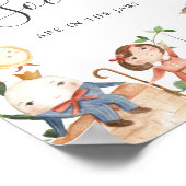 Poster Baby-Shower Comptines Devinez Combien de Chaussett (Coin)