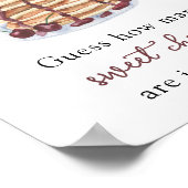 Poster Baby shower Crêpes Devinez combien de Cerises (Coin)