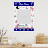 Poster Baby shower Custom Selfie Frame Marino (Cuisine)