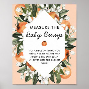 Poster Baby shower Cutie Mesurer Le Jeu Bump Bébé