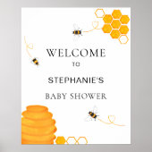 Poster Baby shower d'abeilles (Devant)