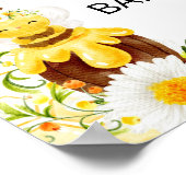 Poster Baby shower d'abeilles (Coin)