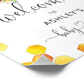 Poster Baby shower d'abeilles (Coin)