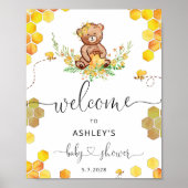 Poster Baby shower d'abeilles (Devant)