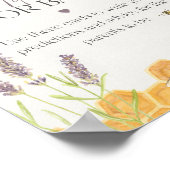 Poster baby shower d'abeilles miel conseils pour bébé sig (Coin)