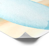 Poster Baby shower d'accueil Baby on Board surboard (Coin)