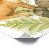 Poster Baby shower d'accueil Bébé Animaux (Coin)