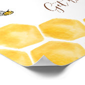 Poster Baby shower d'accueil de la ruche d'abeilles (Coin)