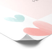 Poster Baby shower d'accueil Pastel Sweetheart Arch (Coin)