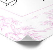 Poster Baby shower d'accueil romantique rose française fi (Coin)