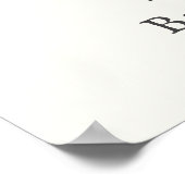 Poster Baby shower d'accueil simple et blanc lapin (Coin)