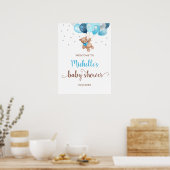 Poster Baby shower d'accueil Teddy Bear Bearly Wait (Cuisine)