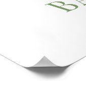 Poster Baby shower d'accueil vert Teddy Bear Sage (Coin)