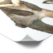 Poster Baby shower d'Affiche de bienvenue des animaux de  (Coin)