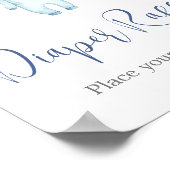 Poster Baby shower d'ahoy nautique (Coin)