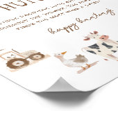 Poster Baby shower d'animaux de ferme Jeu de chasse au Pa (Coin)