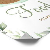 Poster Baby shower d'arche de Noah de verdure Nourriture  (Coin)