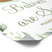 Poster Baby shower d'arche de Noé de verdure Bébés doux t (Coin)