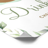 Poster Baby shower d'Arche de Noé verdure Boissons d'anni (Coin)