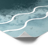 Poster Baby shower d'ardoise neutre à bord (Coin)