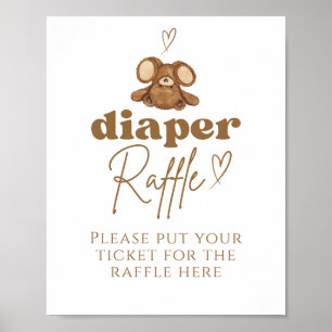 Poster Baby shower d'attente rapide moderne Raffin de cou