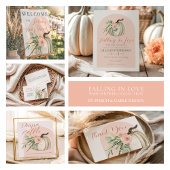 Poster Baby shower d'automne Aquarelle Citrouille Déchets