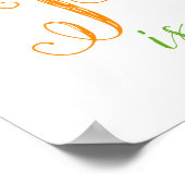 Poster Baby shower d'automne de Little Citrouille (Coin)