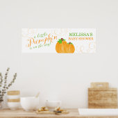 Poster Baby shower d'automne de Little Citrouille (Cuisine)
