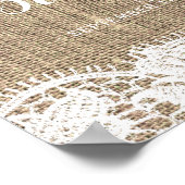 Poster Baby shower d'automne des tournesols et dentelles (Coin)