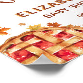 Poster Baby shower d'automne Little Cutie Pie Citrouille  (Coin)