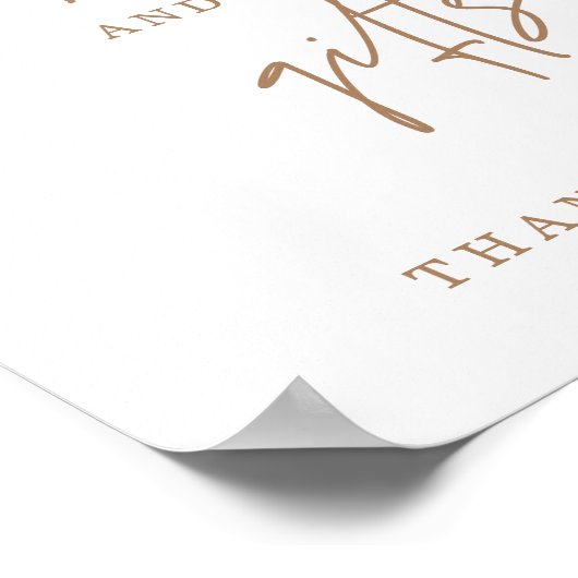 Poster Baby shower d'automne Livres et Cadeaux Signe, Cit (Coin)