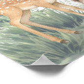 Poster Baby shower d'aventure des animaux forestiers de b (Coin)