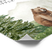 Poster Baby shower d'aventure Rupture de couche de bois (Coin)