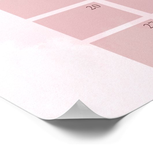 Poster Baby shower de ballon à air chaud - Date d'échéanc (Coin)