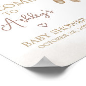 Poster Baby shower de ballon à ours Brown Bienvenue (Coin)