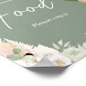 Poster Baby shower de ballons de saumons verts (Coin)