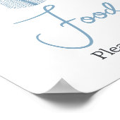 Poster Baby shower de base-ball Little Slugger (Coin)