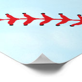 Poster Baby shower de baseball chien et bébé garçon (Coin)