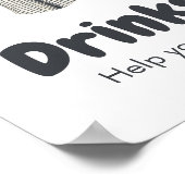 Poster Baby shower de baseball Little Slugger Boissons (Coin)