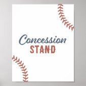Poster Baby shower de baseball - Panneau de concession (Devant)