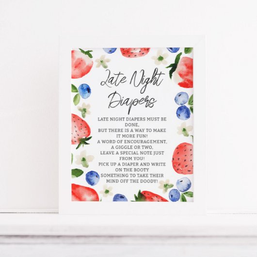 Poster Baby shower de Berry Diapers